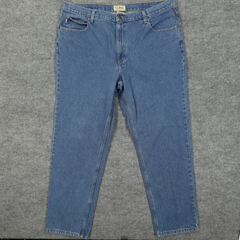 L.L. Bean Jeans Mens 42x32 Blue Classic Fit Straight Leg 100% Cotton Denim